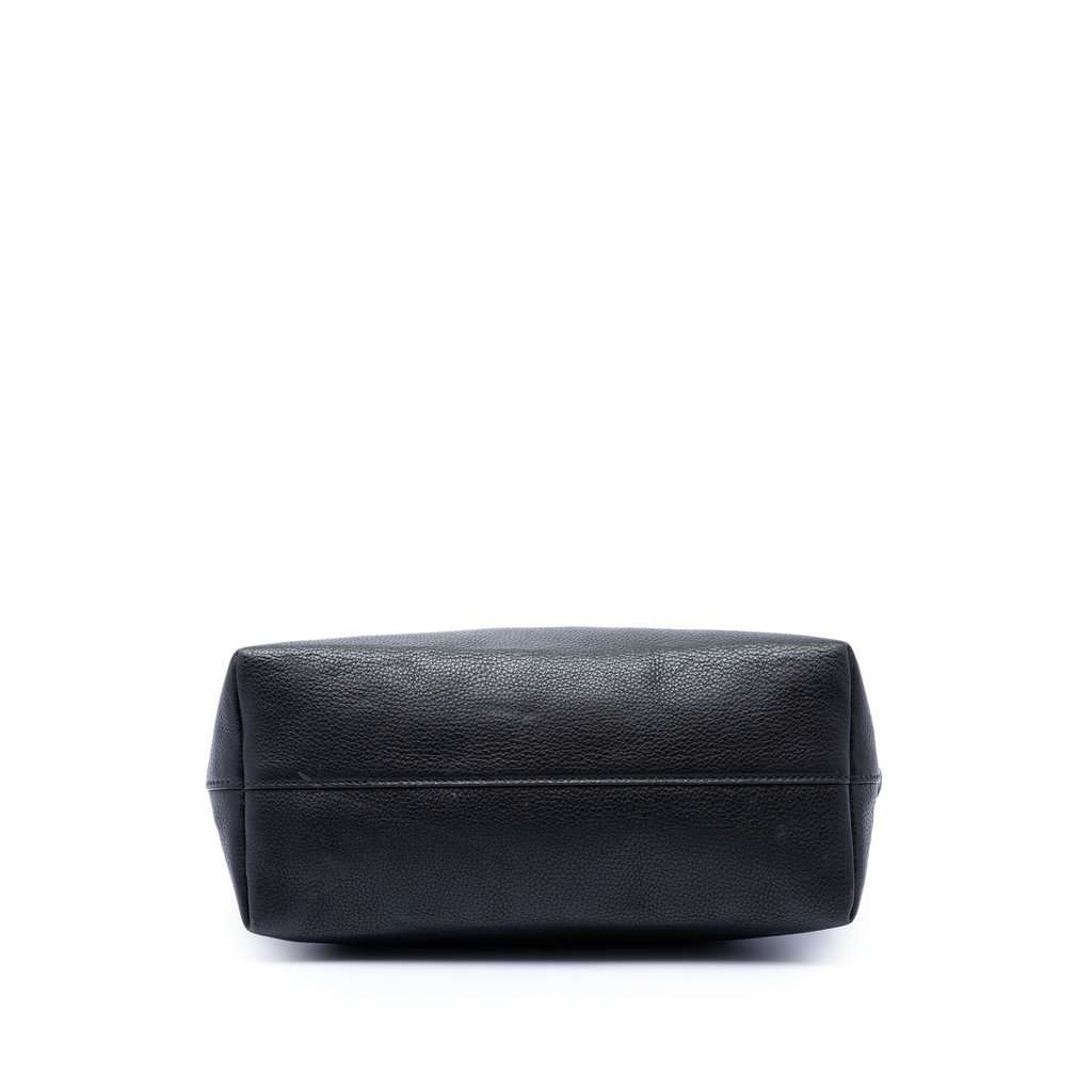 Prada Vitello Daino Zip Top Satchel Black Leather Very good - Inside View