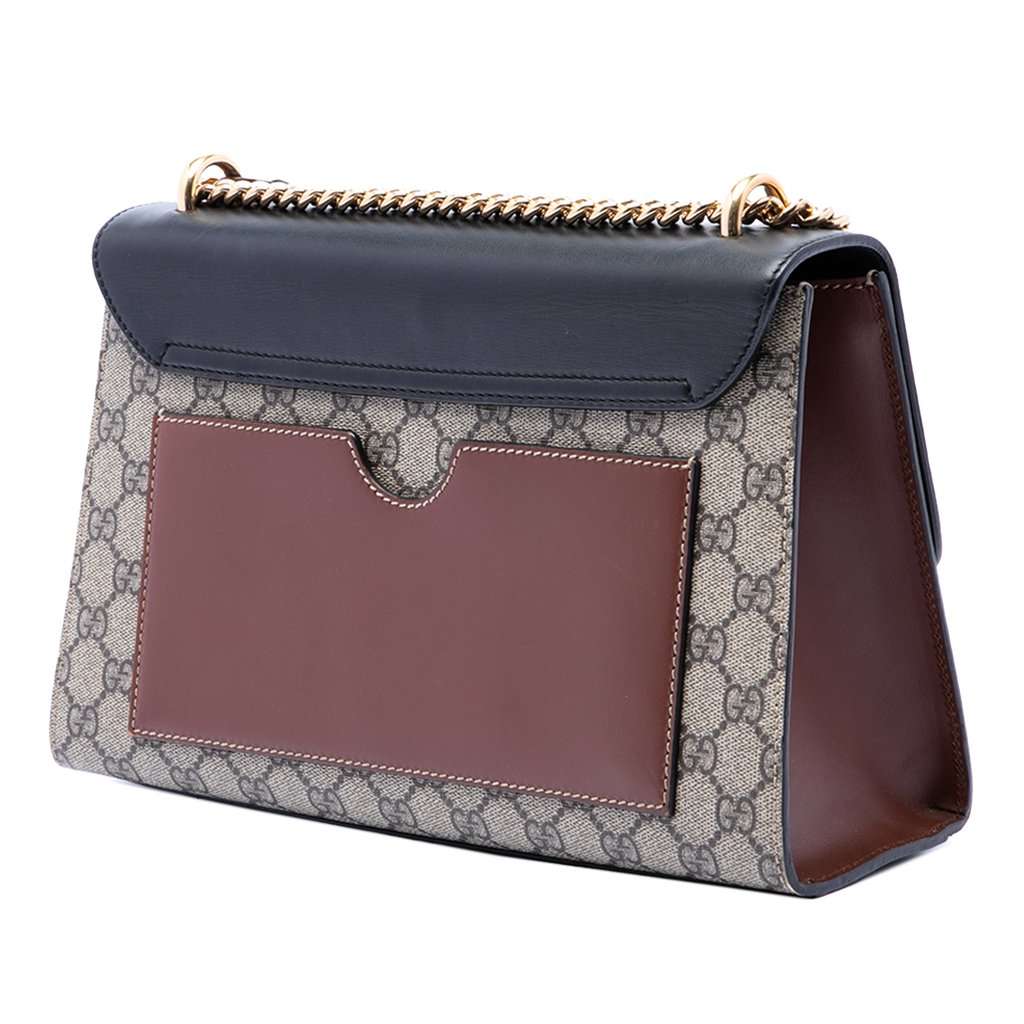 Gucci Medium GG Supreme Padlock Shoulder Bag Beige Very good condition - Back View