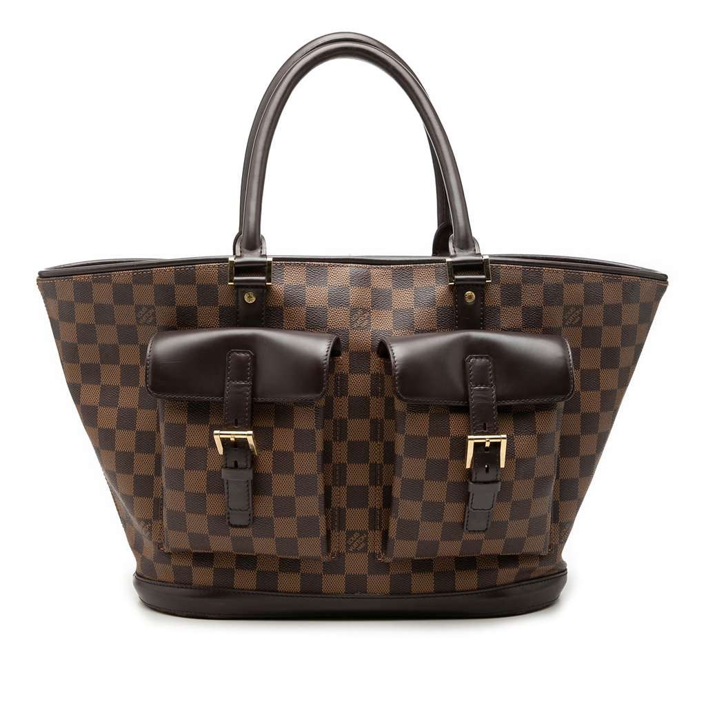 Louis Vuitton Damier Ebene Manosque GM Brown Very good - Front View