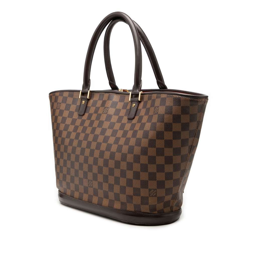 Louis Vuitton Damier Ebene Manosque GM Brown Very good - Back View