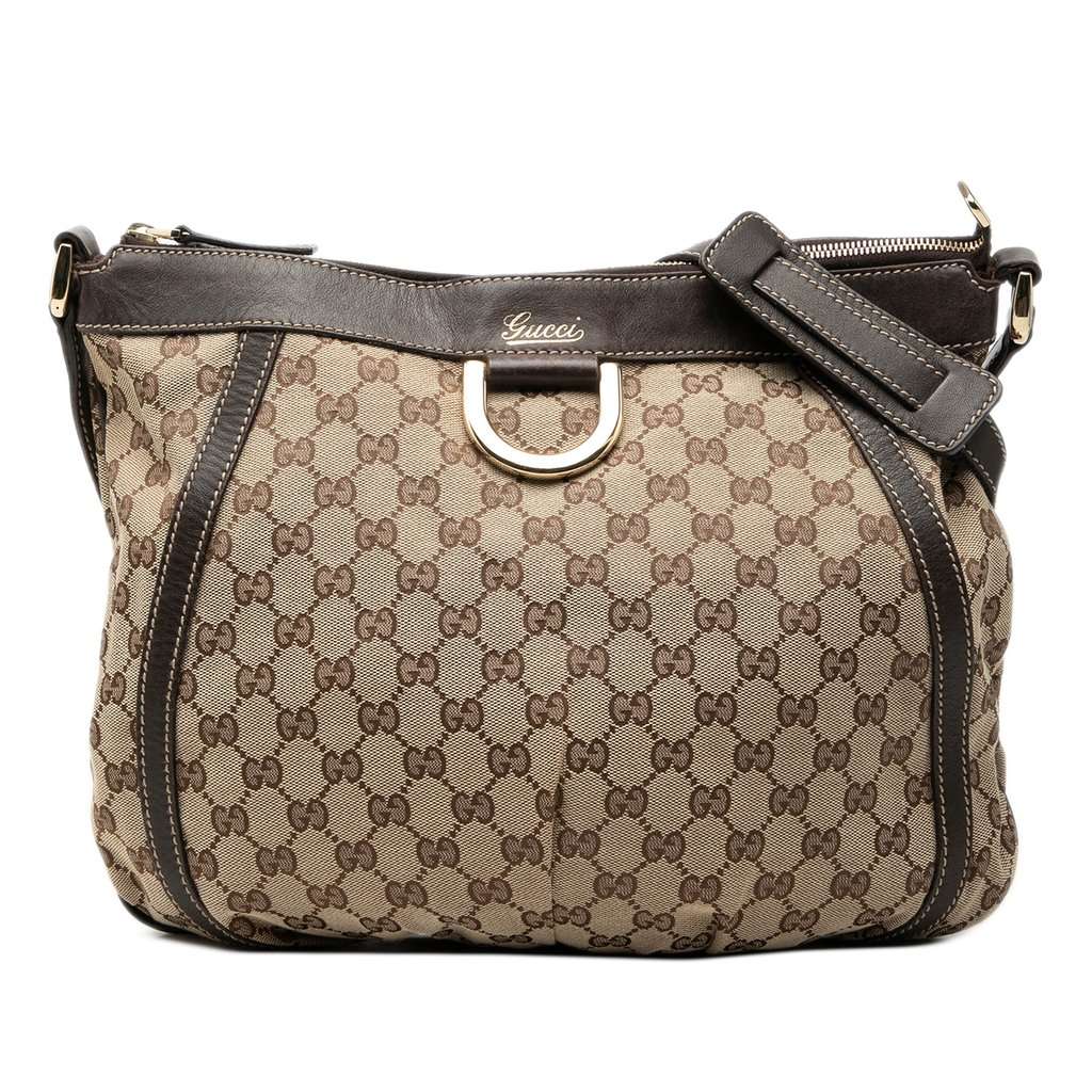 Gucci GG Canvas Abbey D Ring Crossbody Beige Very good - Front View