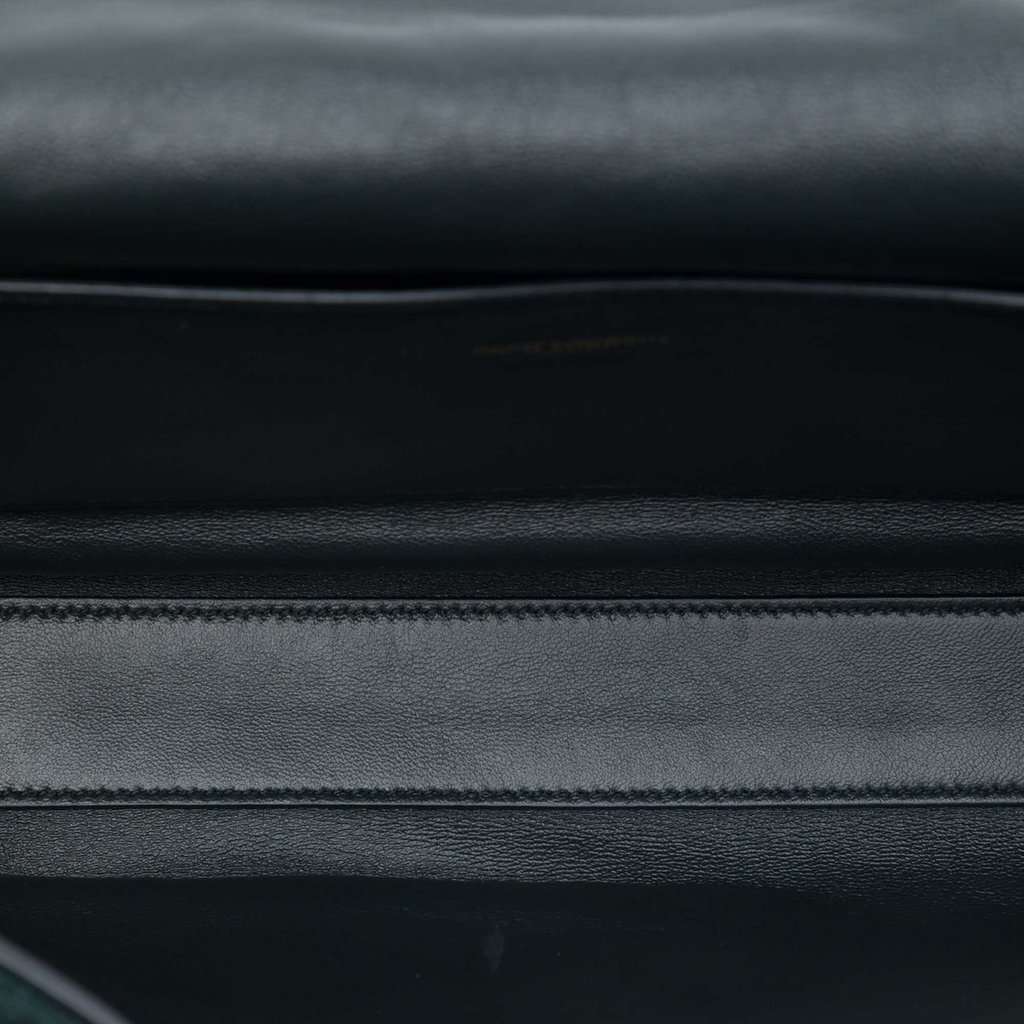 Saint Laurent Medium Smooth Calfskin and Suede Reversible Kate Crossbody Green Leather Very good condition - Box View