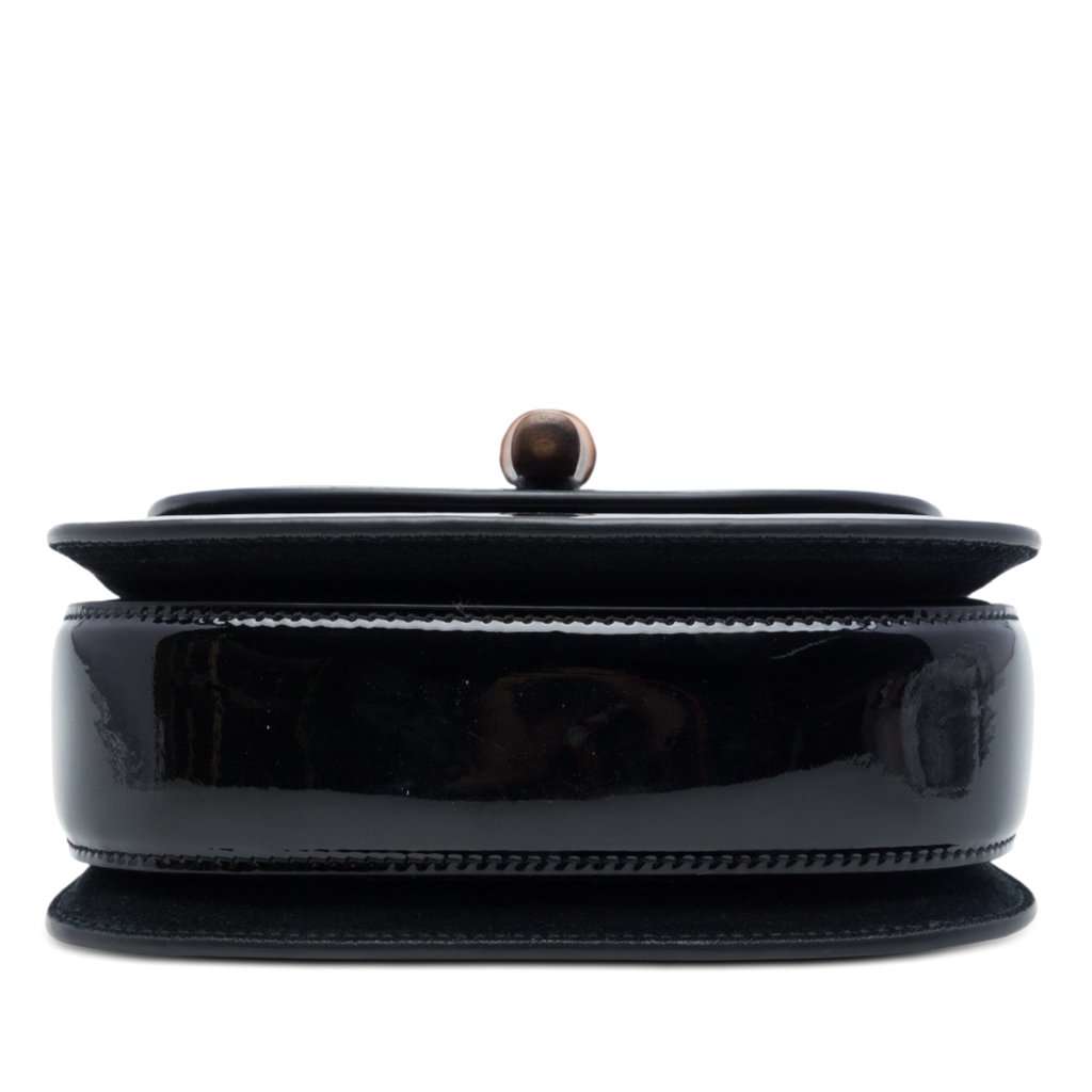 Gucci Mini Patent Bamboo 1947 Top Handle Bag Black Leather Very good condition - Inside View