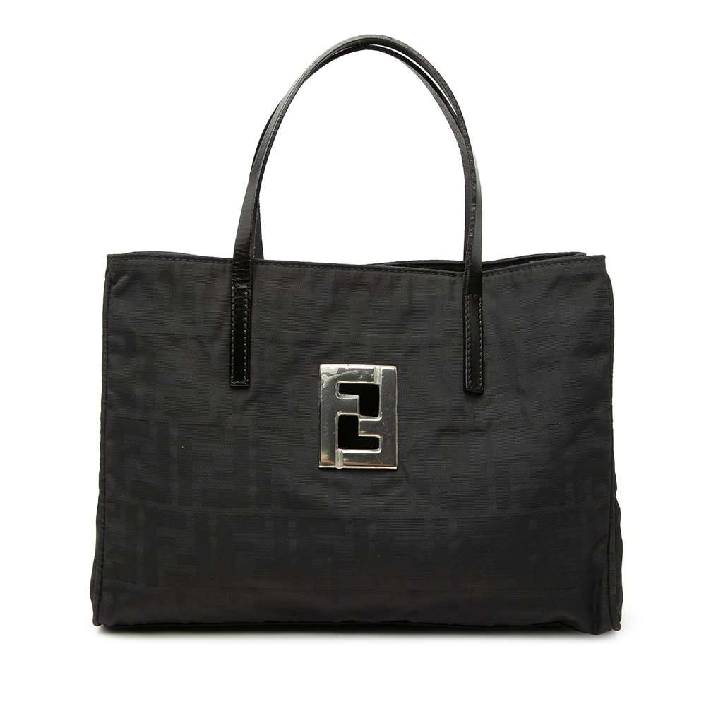 Fendi Zucca Canvas Tote Black Very good condition - Front View