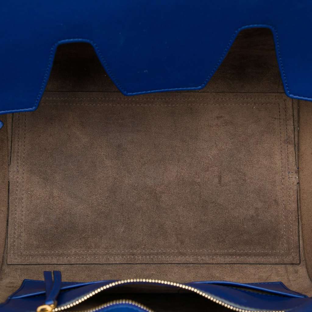 Celine Medium Smooth Calfskin Tie Knot Tote Blue Leather Very good condition - Model View