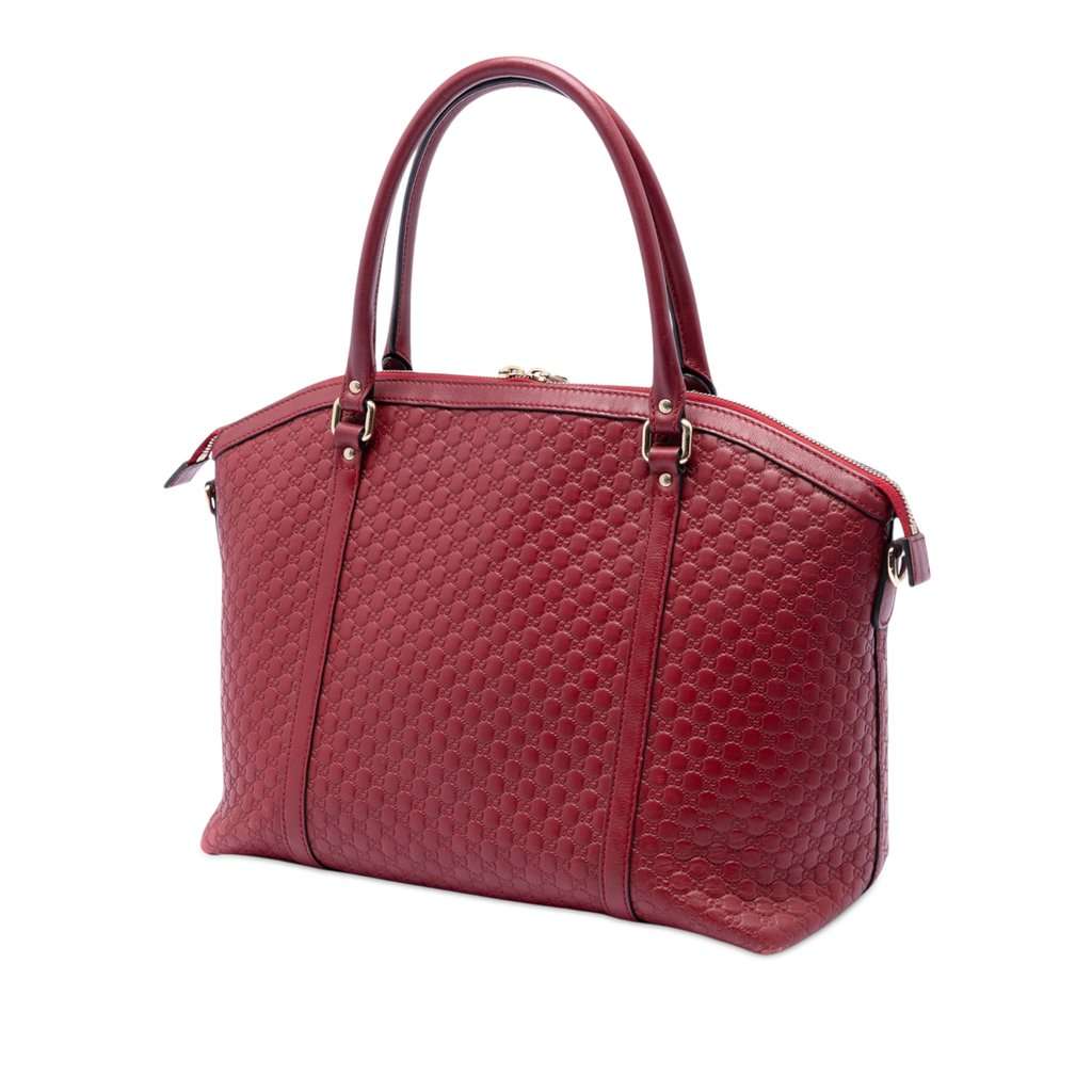 Gucci Large Microguccissima Dome Satchel Red Leather Very good condition - Back View