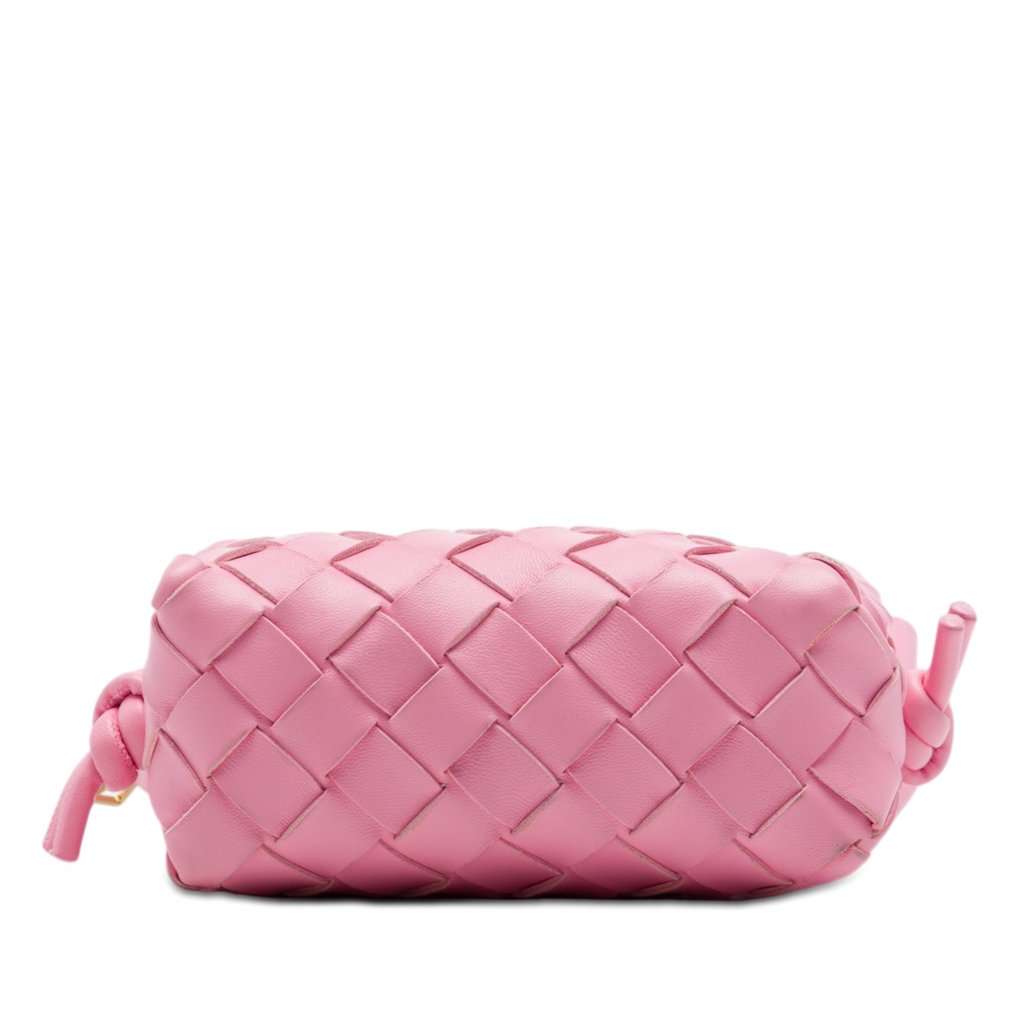 Bottega Veneta Candy Lambskin Intrecciato Loop Camera Bag Pink Leather Very good condition - Inside View