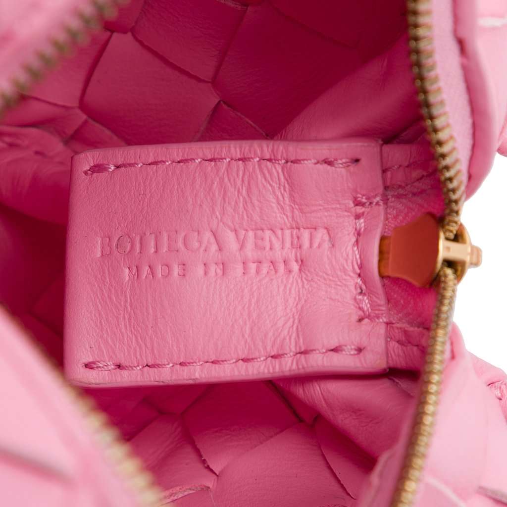 Bottega Veneta Candy Lambskin Intrecciato Loop Camera Bag Pink Leather Very good condition - Box View