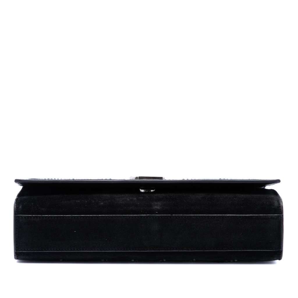 Saint Laurent Suede Crystal Monogram Kate Crossbody Black Leather Very good condition - Inside View