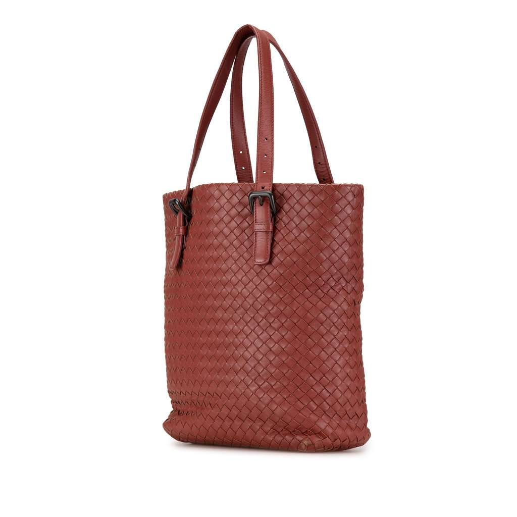 Bottega Veneta Intrecciato Tote Red Leather Good - Back View