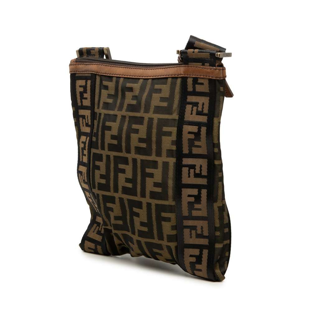 Fendi Zucca Canvas Crossbody Brown Very good condition - Back View