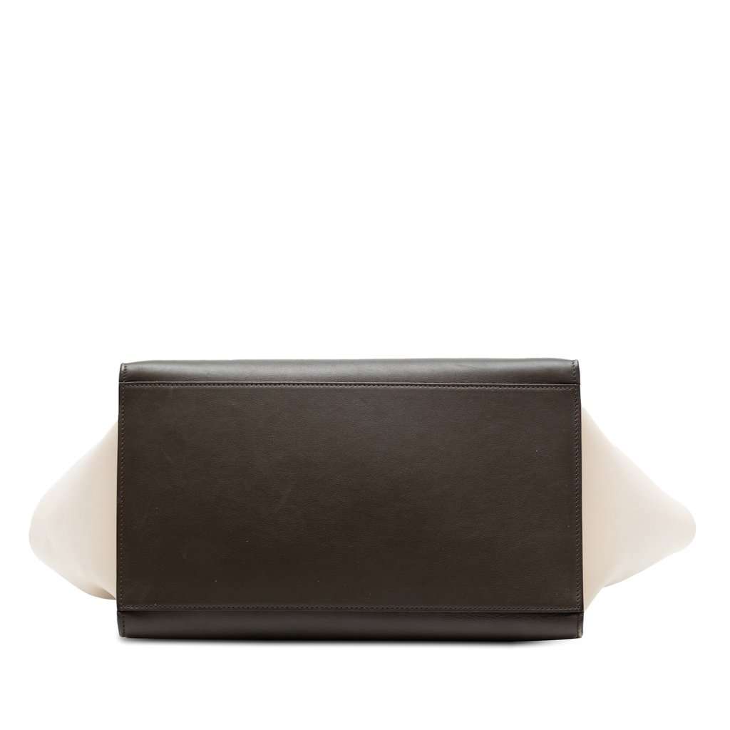 Celine Small Tricolor Leather Trapeze Satchel Brown Leather Very good condition - Inside View