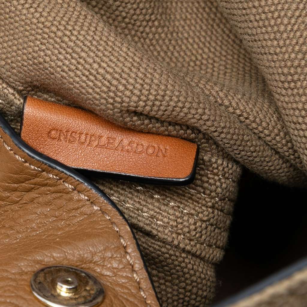 Burberry Mini Mega Check Canvas Ashby Tassel Bucket Bag Brown Very good condition - Box View