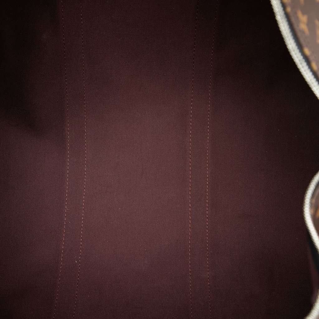 Louis Vuitton Monogram Macassar Keepall Bandouliere 55 Brown Very good - Model View