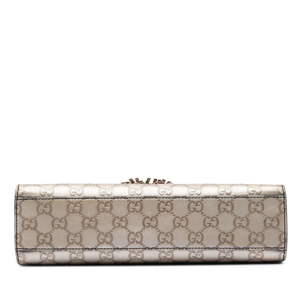 Gucci Medium Guccissima Emily Shoulder Bag Gold Leather Very good condition - Inside View