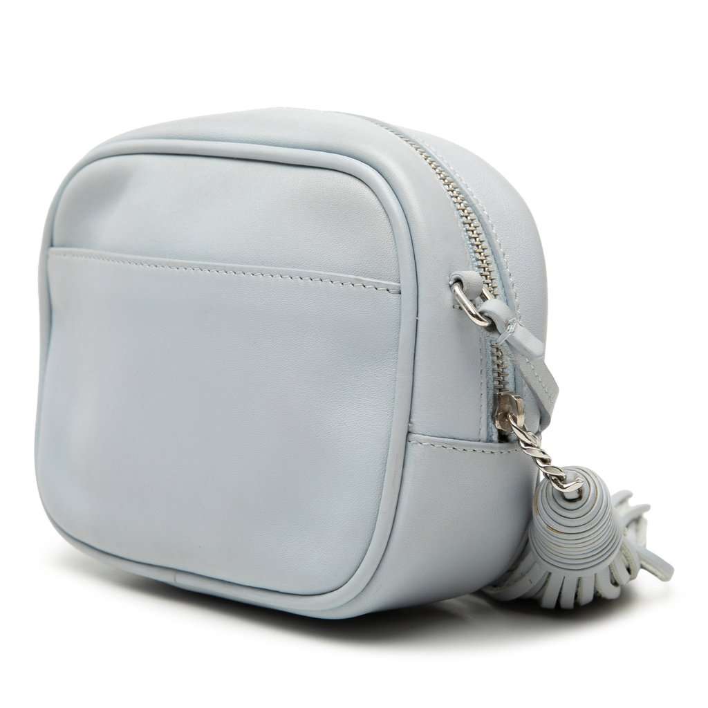 Saint Laurent Calfskin Monogram Blogger Bag Blue Leather Very good - Back View