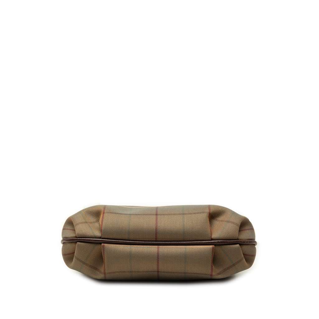 Burberry Vintage Check Canvas Kiss Lock Crossbody Brown Very good - Inside View