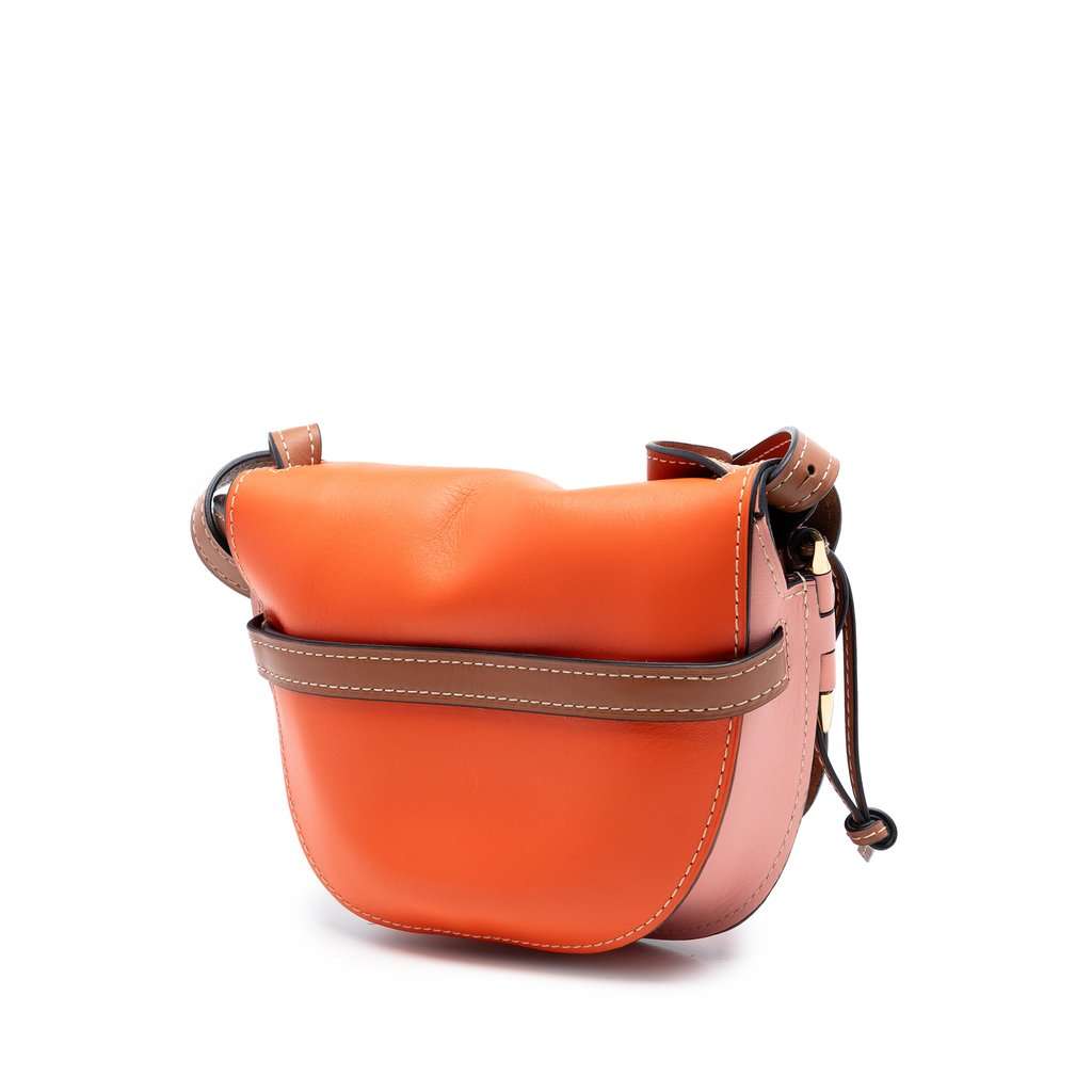 Loewe Small Tricolor Leather Gate Crossbody Orange Leather Very good condition - Back View