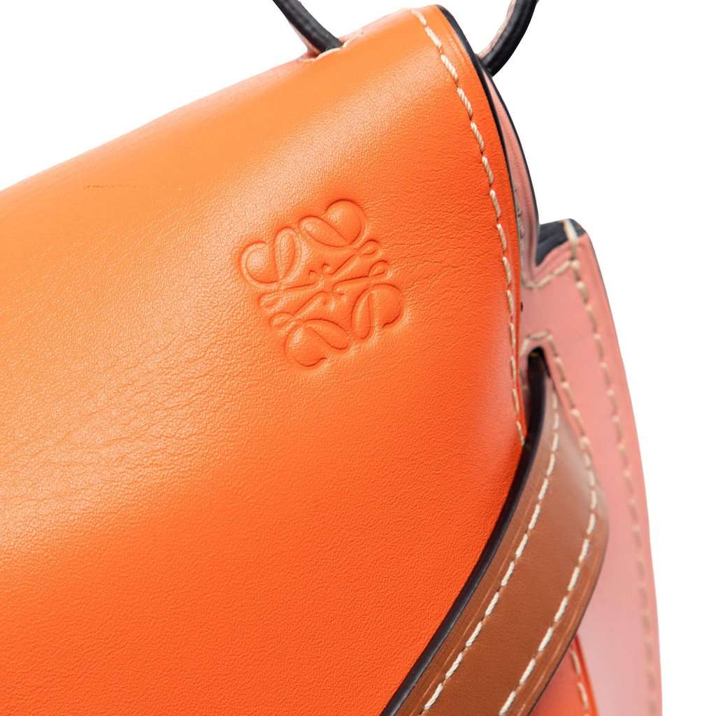 Loewe Small Tricolor Leather Gate Crossbody Orange Leather Very good condition - Box View