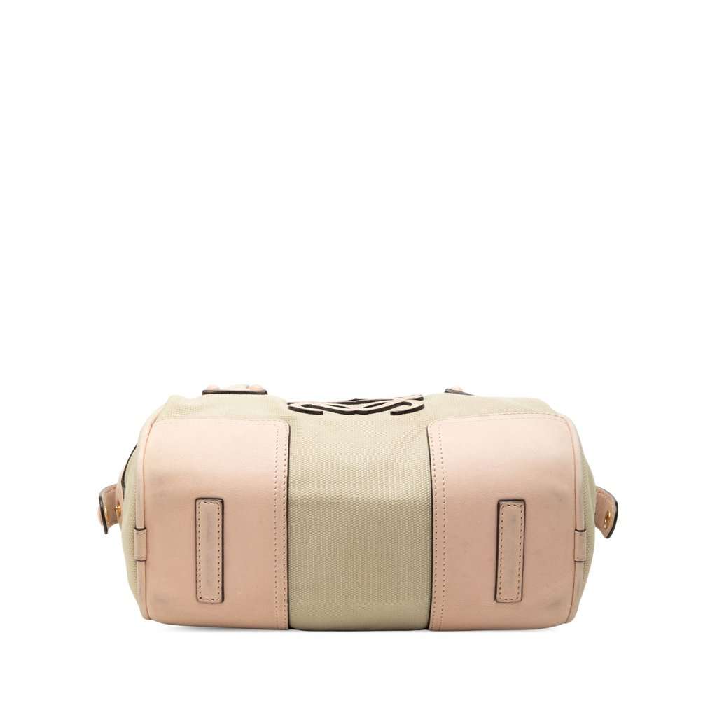 LOEWE Mini Canvas Anagram Barrel Bag Beige Very good - Inside View