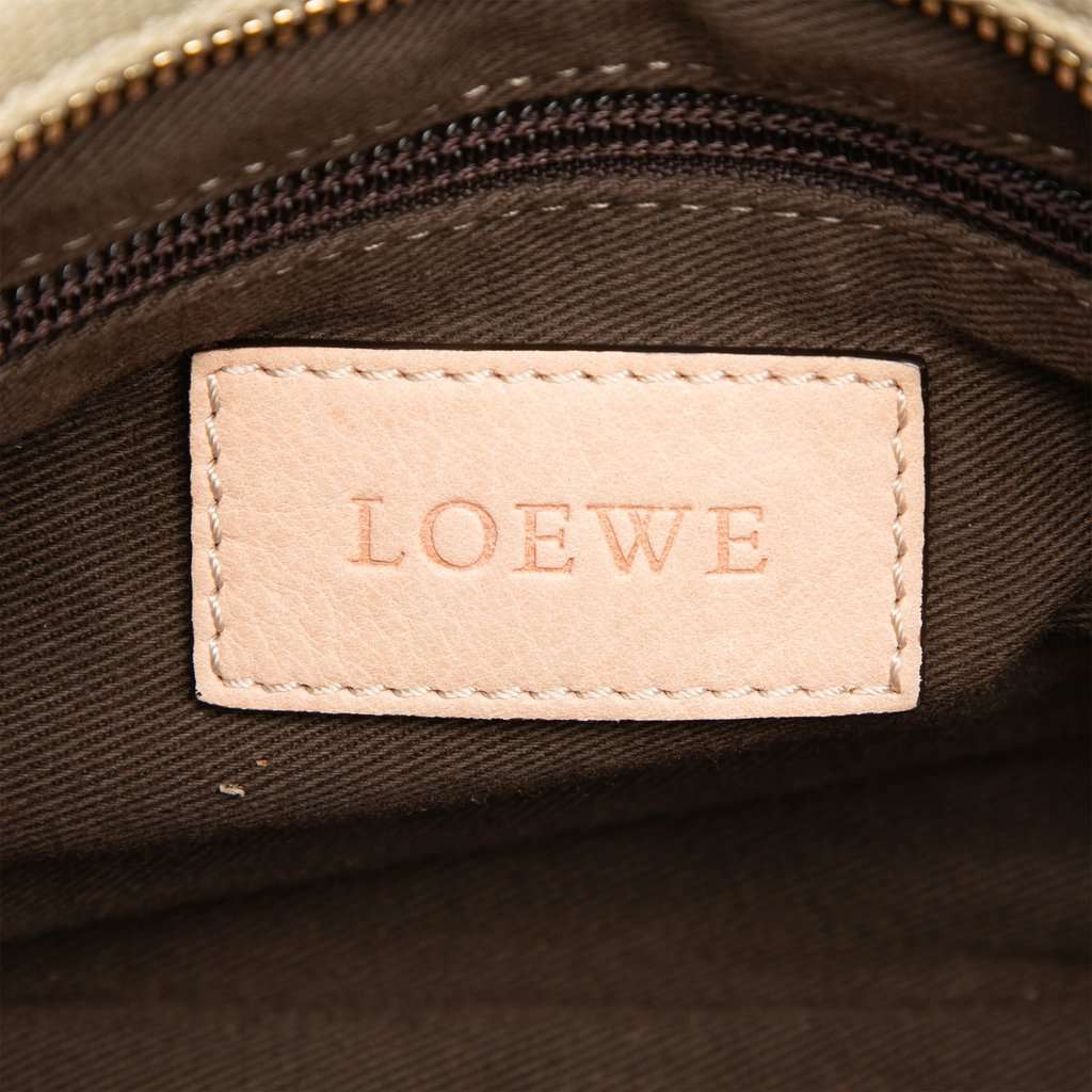 LOEWE Mini Canvas Anagram Barrel Bag Beige Very good - Box View