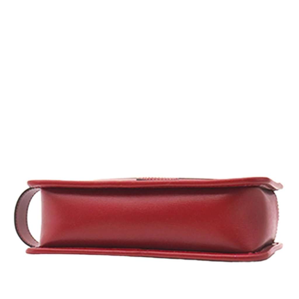 Gucci Calfskin Interlocking G Clutch Red Leather Very good - Inside View