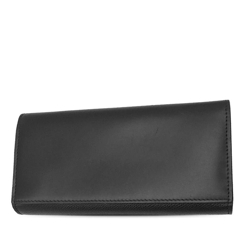 Fendi Leather FF Diamonds Continental Wallet Black Leather Very good - Back View