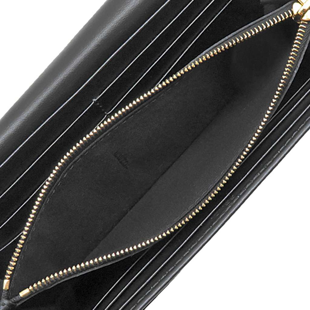 Fendi Leather FF Diamonds Continental Wallet Black Leather Very good - Box View