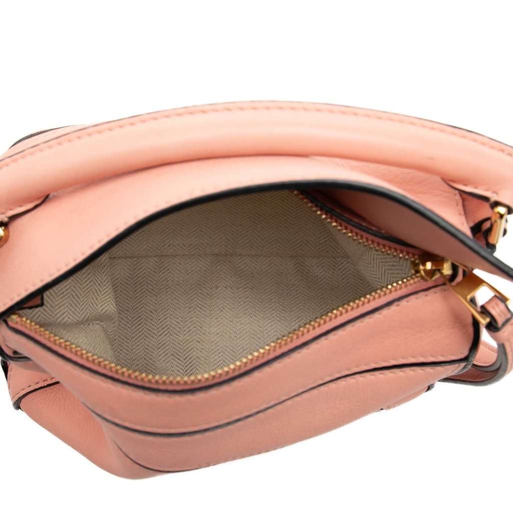 LOEWE Mini Calfskin Puzzle Satchel Pink Leather Very good - Model View