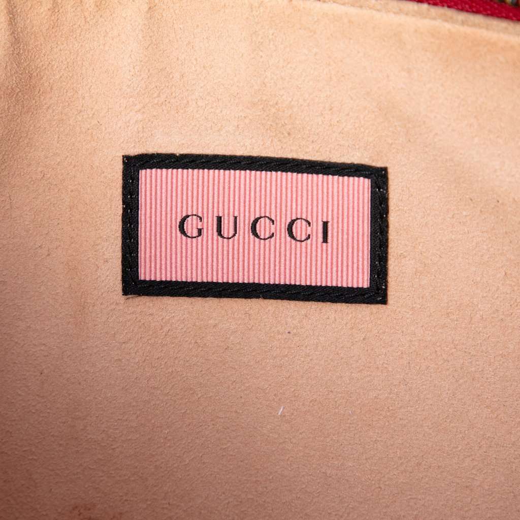 Gucci Calfskin Ghost Hamlet Skull Zip Pouch Red Leather Very good condition - Box View