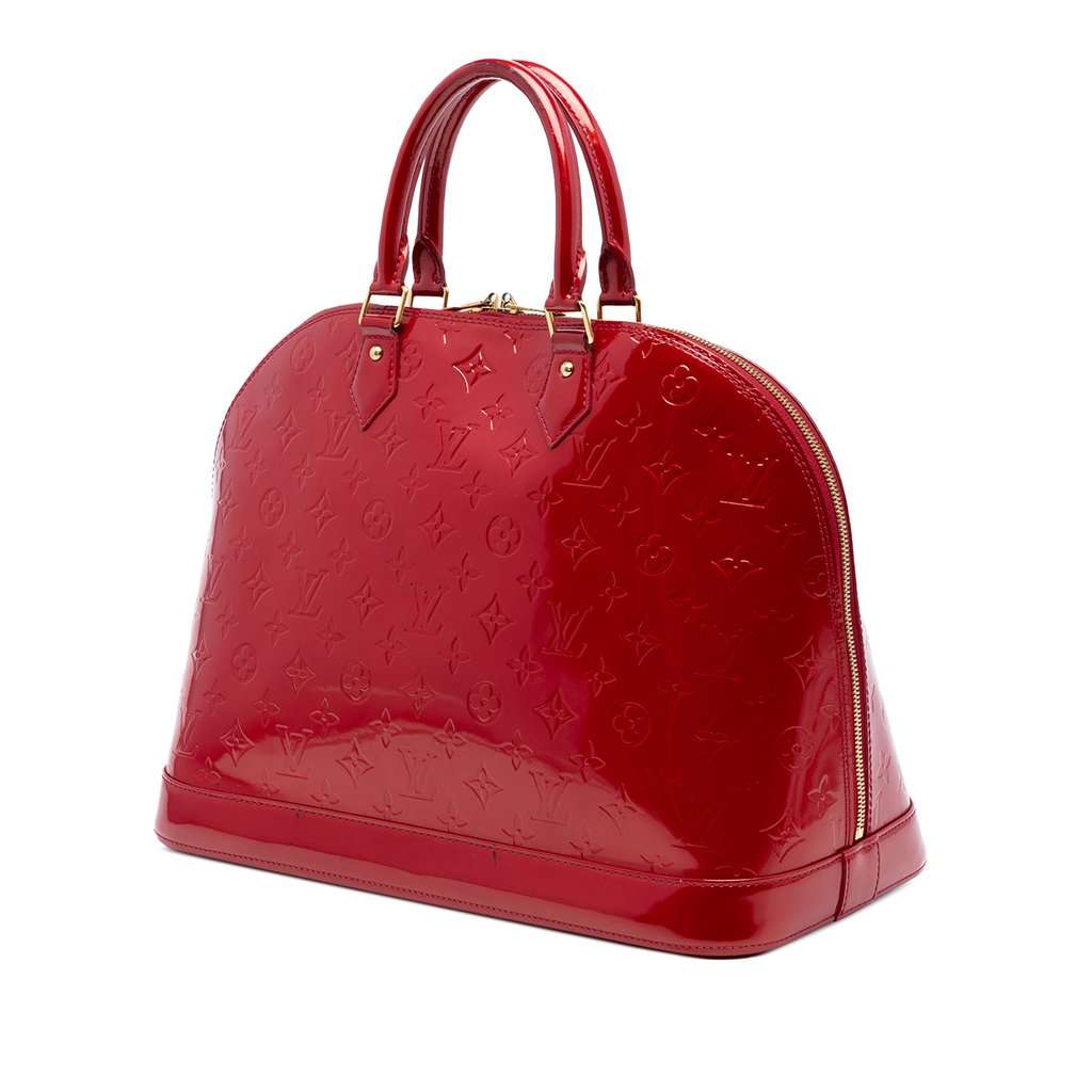Louis Vuitton Monogram Vernis Alma GM Red Leather Very good condition - Back View