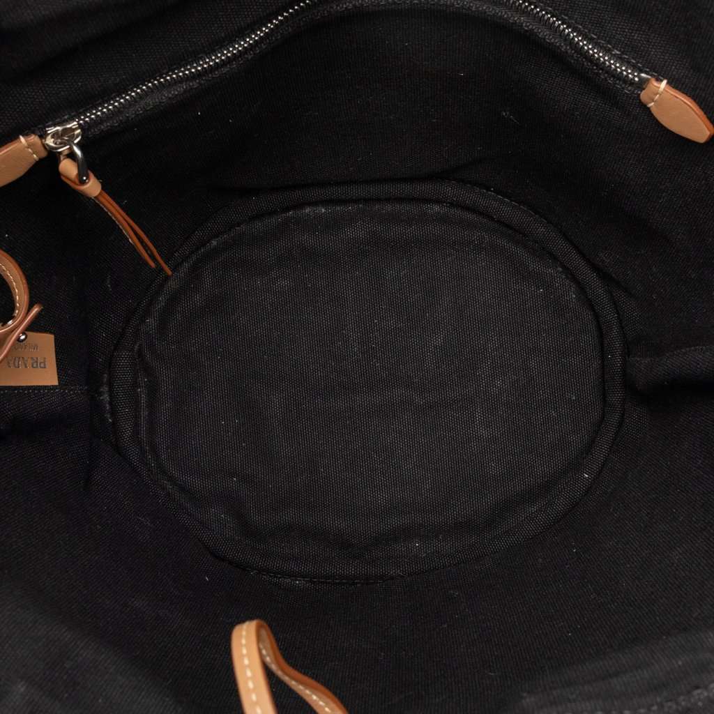 Prada Canvas Canapa Logo Satchel Black Very good condition - Model View