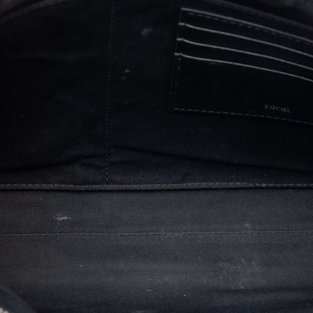 Dior Oblique Canvas A4 Zipped Pouch Blue Very good condition - Model View