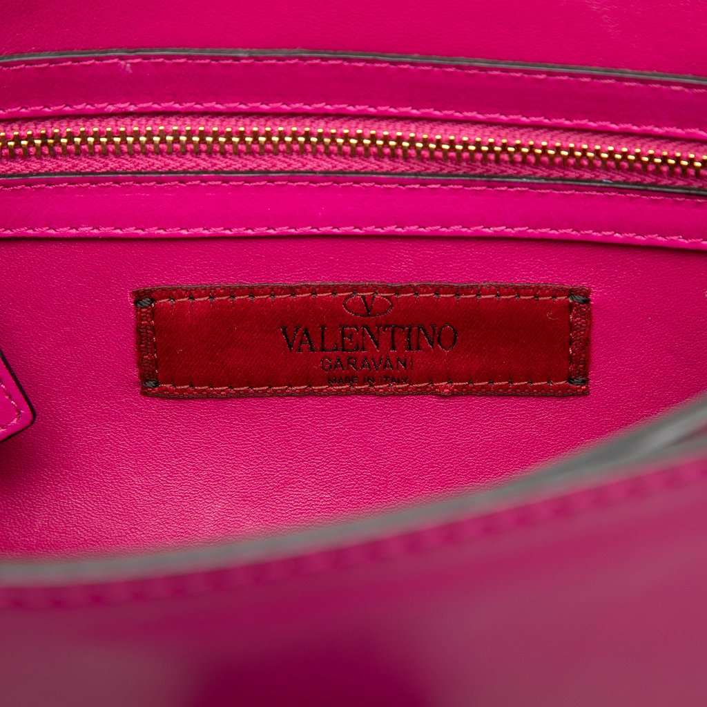 Valentino Leather B Rockstud Flap Shoulder Bag Pink Leather Very good - Box View