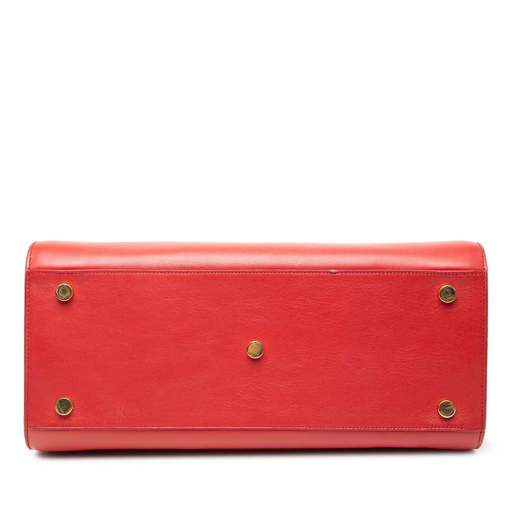 Saint Laurent Small Leather Sac De Jour Satchel Red Leather Very good condition - Inside View