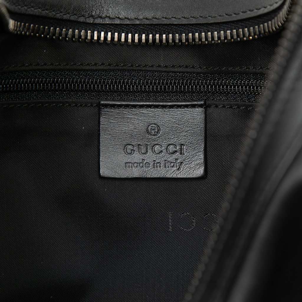 Gucci Calfskin Shoulder Bag Black Leather Very good - Box View