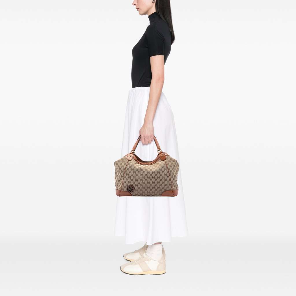Gucci Medium GG Canvas Brick Lane Tote Beige Very good condition - Box View