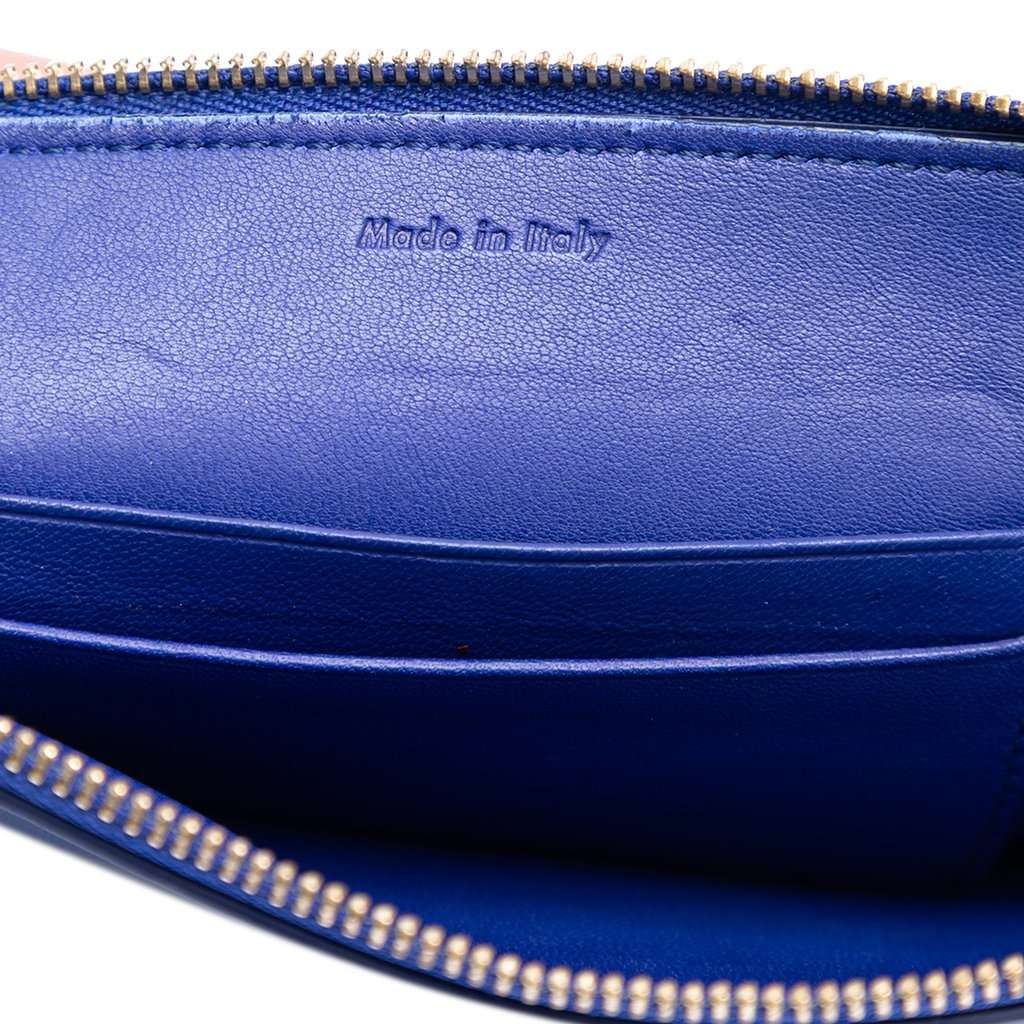 Celine Bicolor Lambskin Solo Clutch Blue Leather Very good condition - Box View