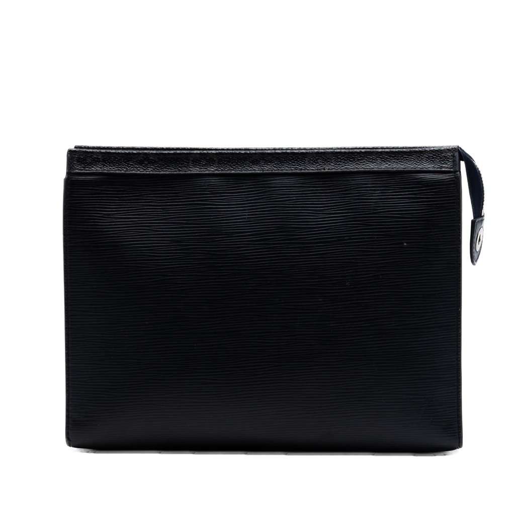 Louis Vuitton Epi Monogram Eclipse Pochette Voyage MM Black Leather Very good condition - Front View