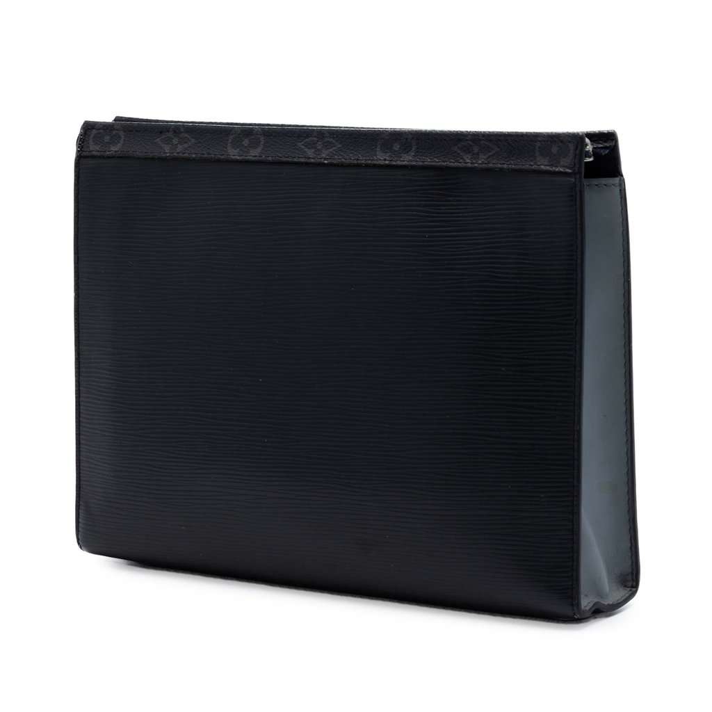 Louis Vuitton Epi Monogram Eclipse Pochette Voyage MM Black Leather Very good condition - Back View
