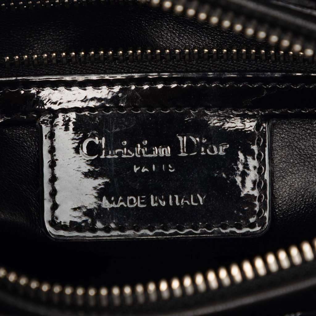 Dior Medium Multicolor Metallic Fabric and Patent Leather Lady Dior Black Very good - Box View