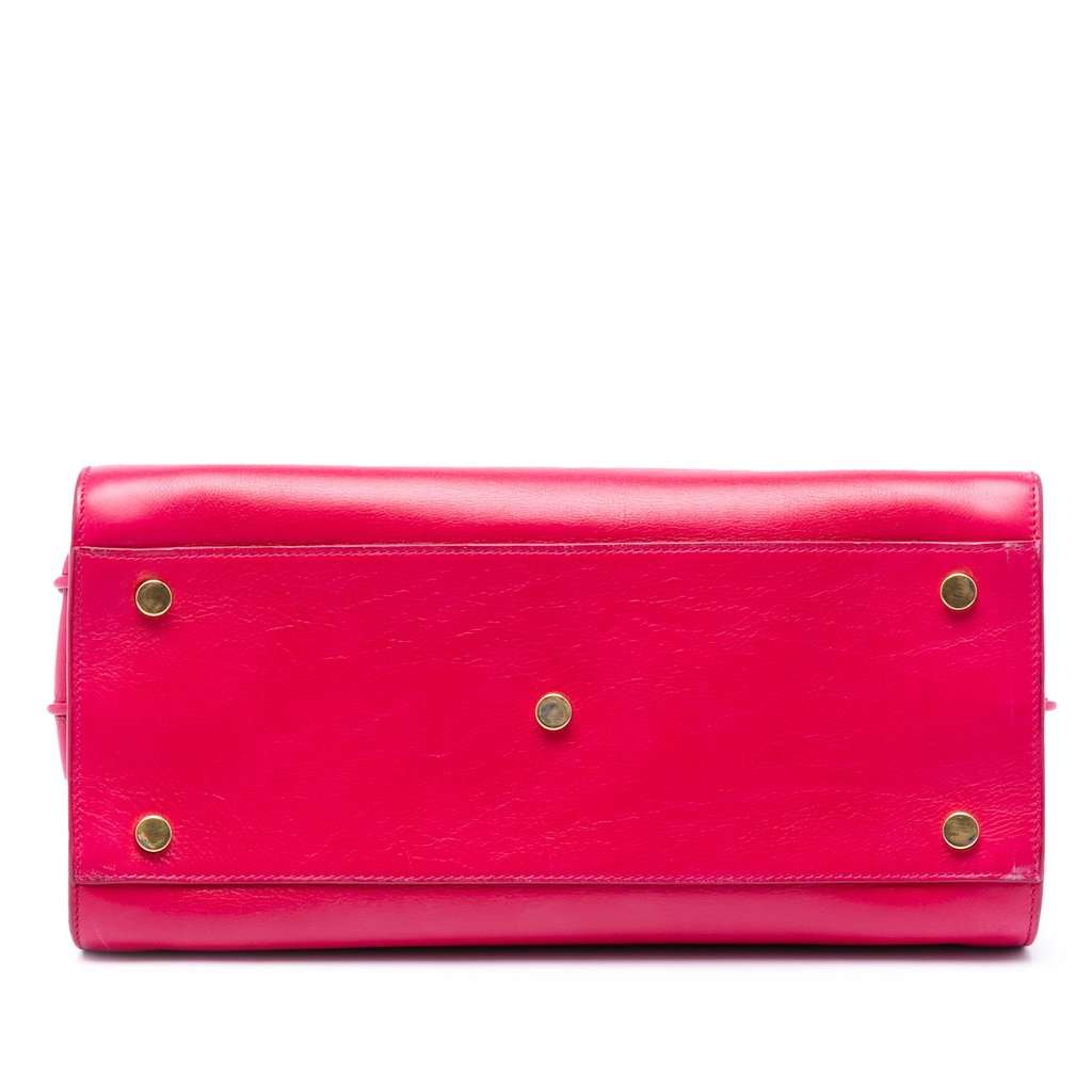 Saint Laurent Small Leather Sac De Jour Satchel Pink Leather Very good - Inside View