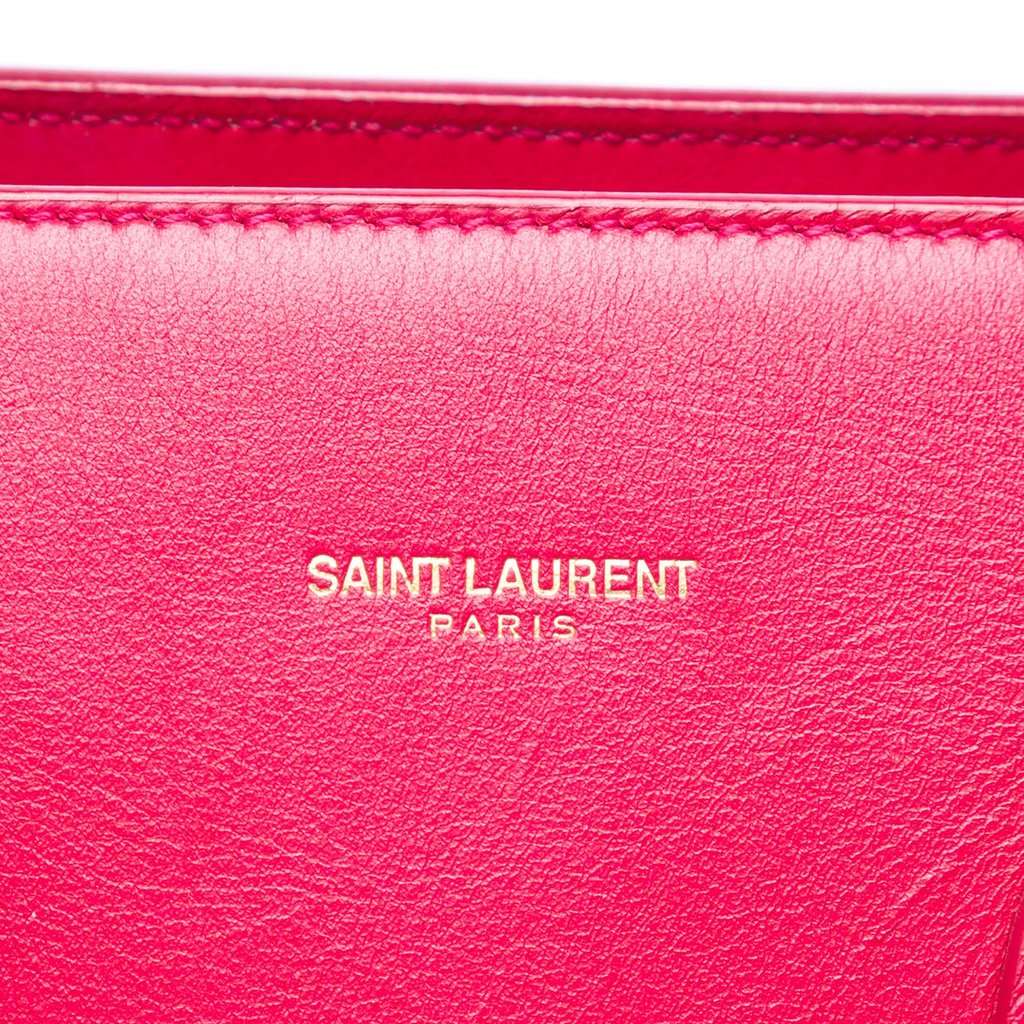 Saint Laurent Small Leather Sac De Jour Satchel Pink Leather Very good - Box View