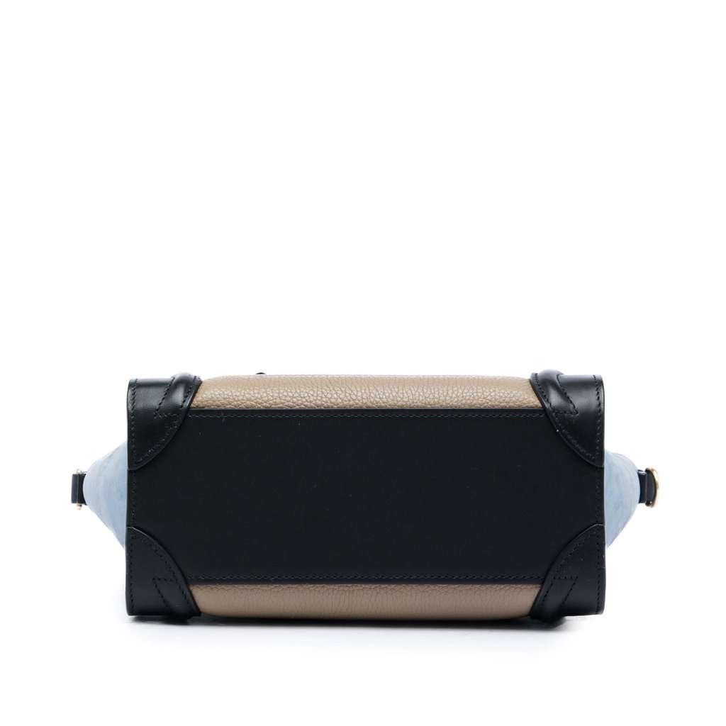 Celine Nano Tricolor Leather Luggage Tote Beige Leather Very good - Inside View