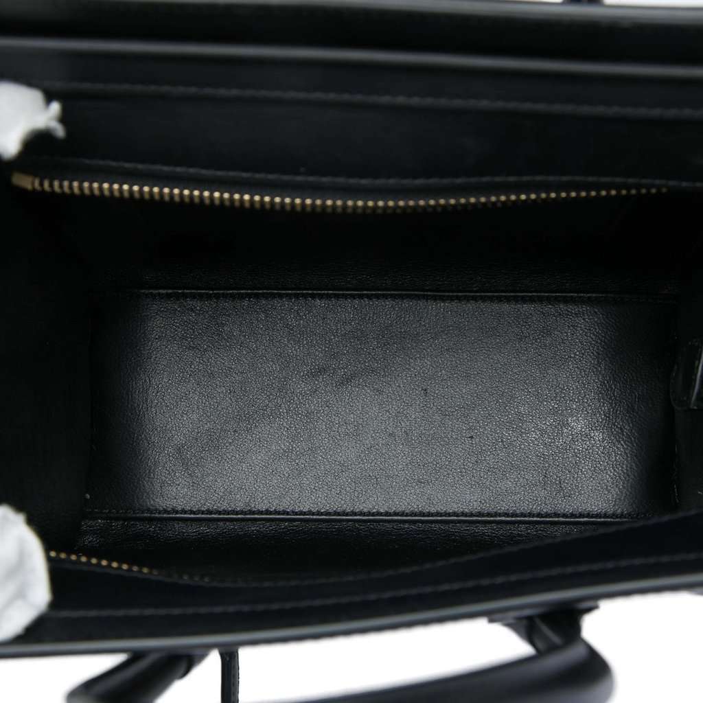 Celine Nano Tricolor Leather Luggage Tote Beige Leather Very good - Box View