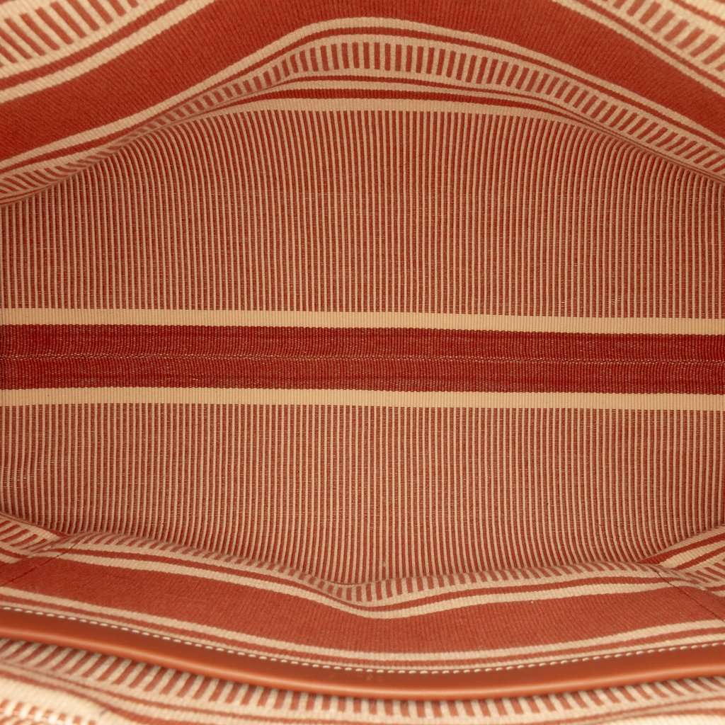 Celine Large Striped Canvas Cabas Thais Tote Beige Very good condition - Model View