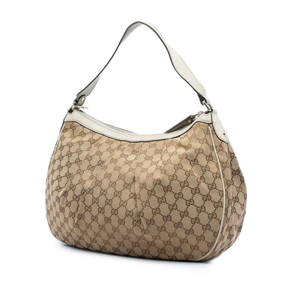 Gucci GG Canvas Sukey Shoulder Bag Beige Very good - Back View