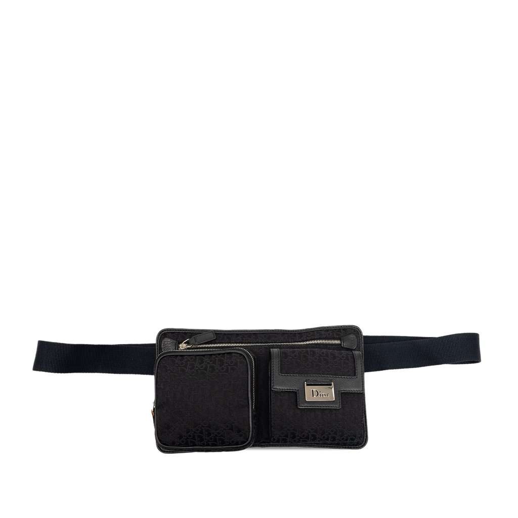 Dior Diorissimo Trotter Canvas Street Chic Belt Bag Black Very good condition - Front View