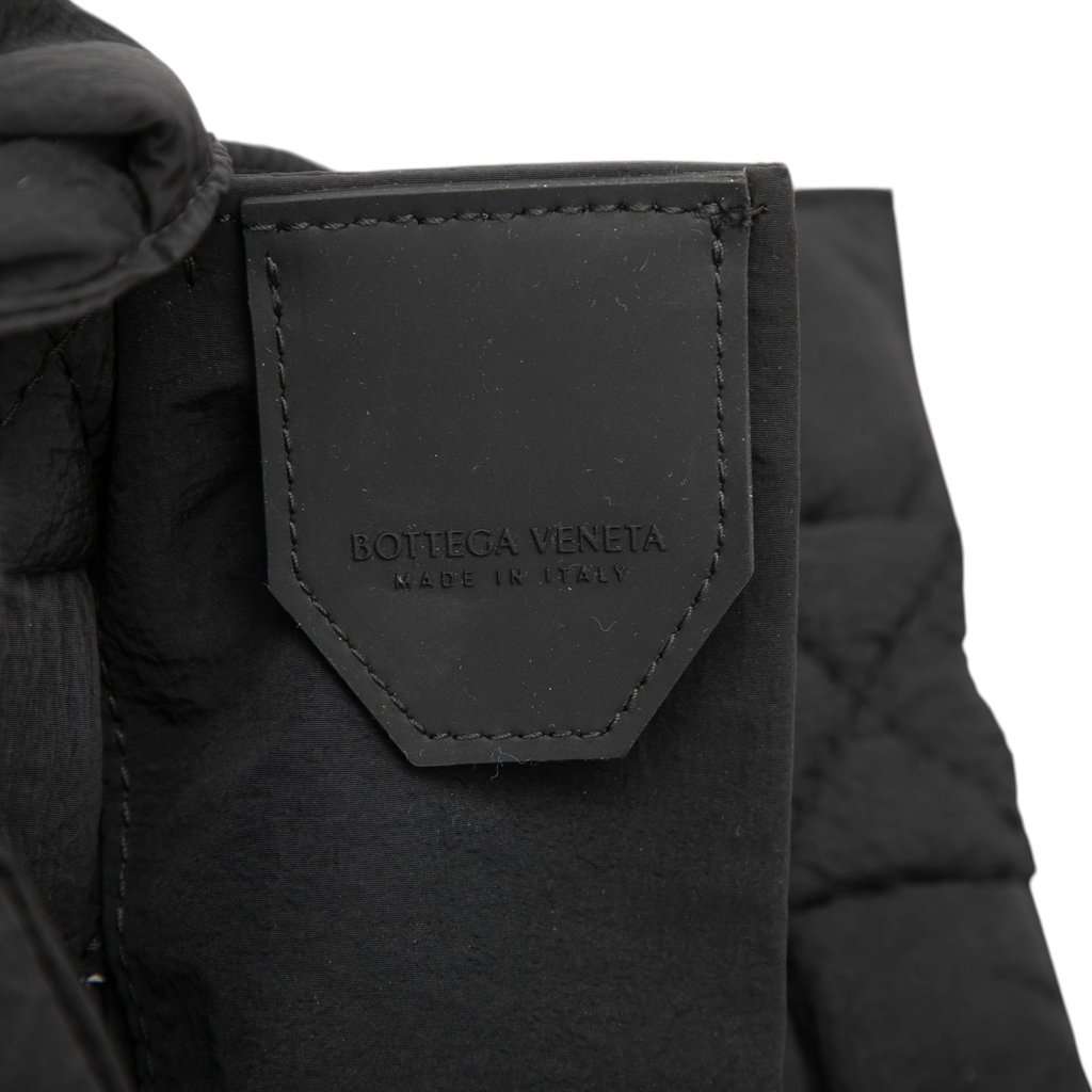 Bottega Veneta Mini Nylon Intrecciato Padded Tech Cassette Belt Bag Black Very good condition - Box View