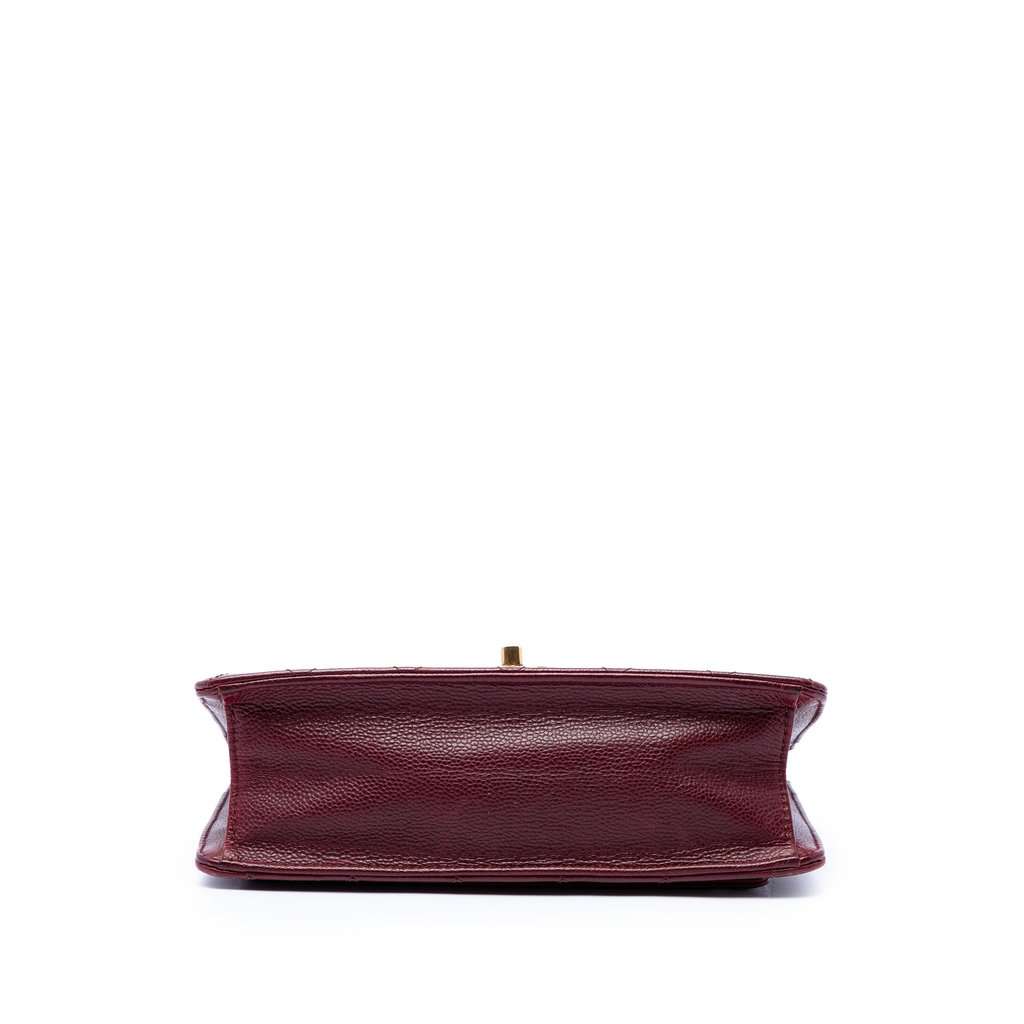 Chanel Paris Edinburgh Quilted Caviar Retro Class Flap Red Leather Very good condition - Inside View